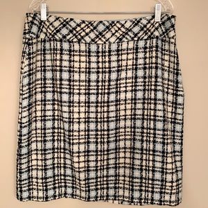 Karen Kane tweed skirt blue and black